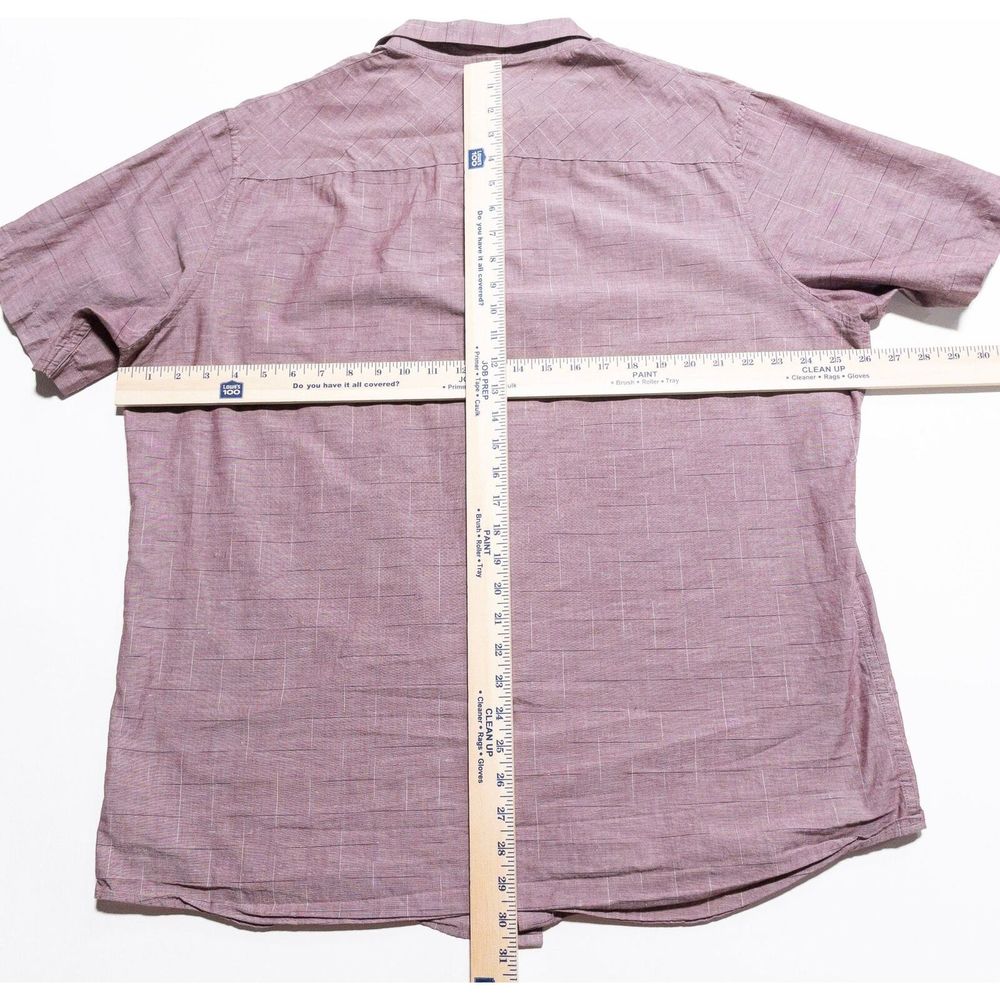 Travis Mathew Button-Up Shirt Men's 2XL Red Geometric Short Sleeve Stretch Wick - Picture 9 of 11